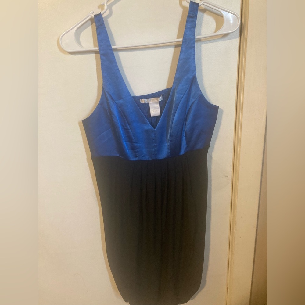 Date Night Dress! Medium, Satin Black and Blue from Charlotte Russe